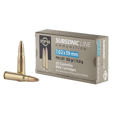 PRVI 7.62x39 Subsonic FMJ 182gr 20/RD