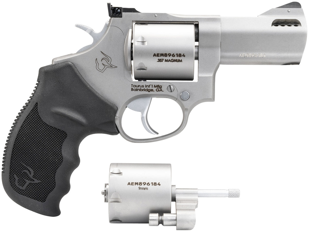 Taurus 2-692039 692  Medium 38 Special +P/357 Mag/9mm Luger 7 Shot 3" Matte Stainless Ported Barrel, Cylinder & Frame, B