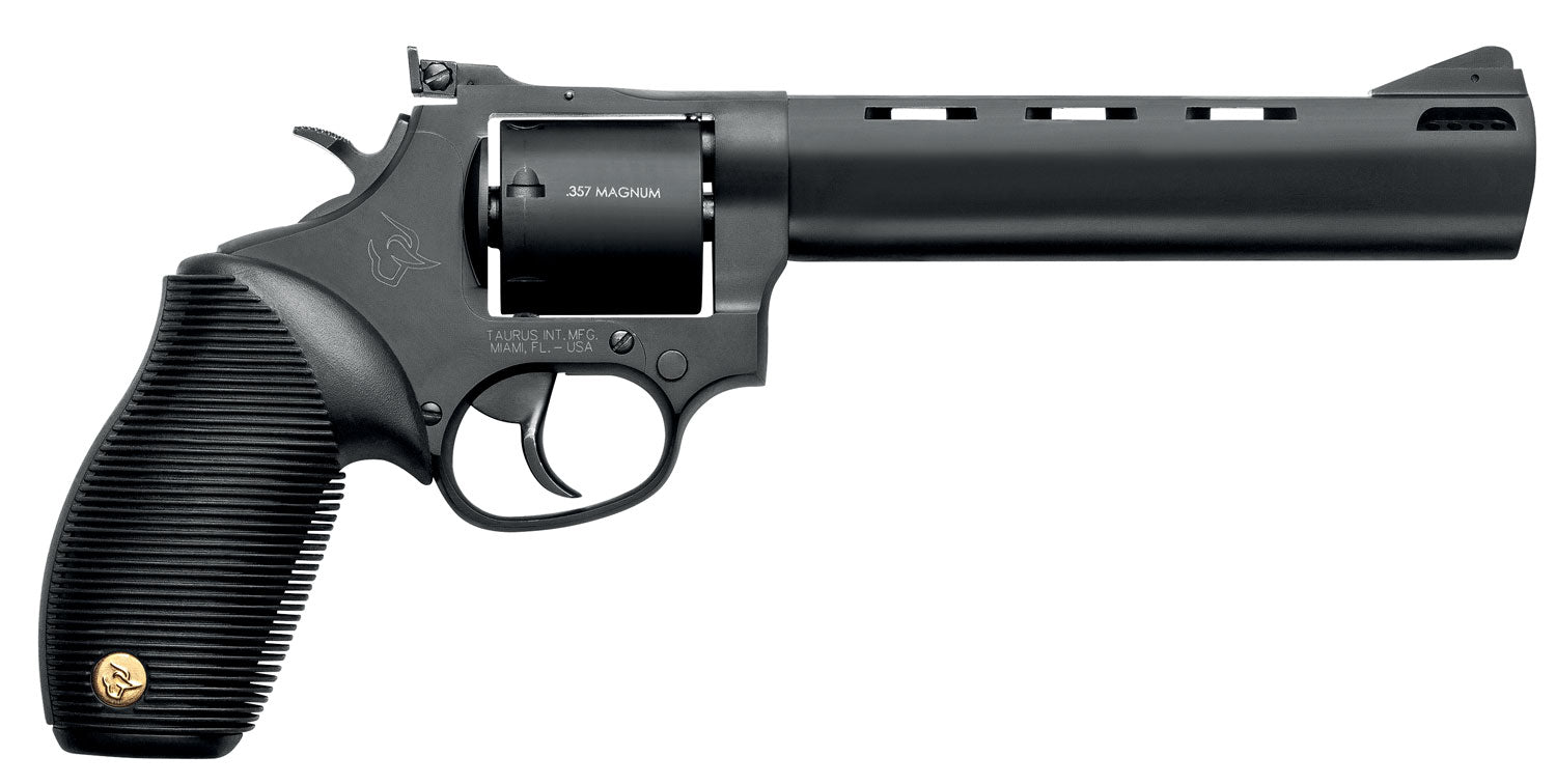 Taurus 2-692061 692  Medium 38 Special +P/357 Mag/9mm Luger 7 Shot 6.50" Matte Black Vent Rib Barrel, Cylinder & Frame, 