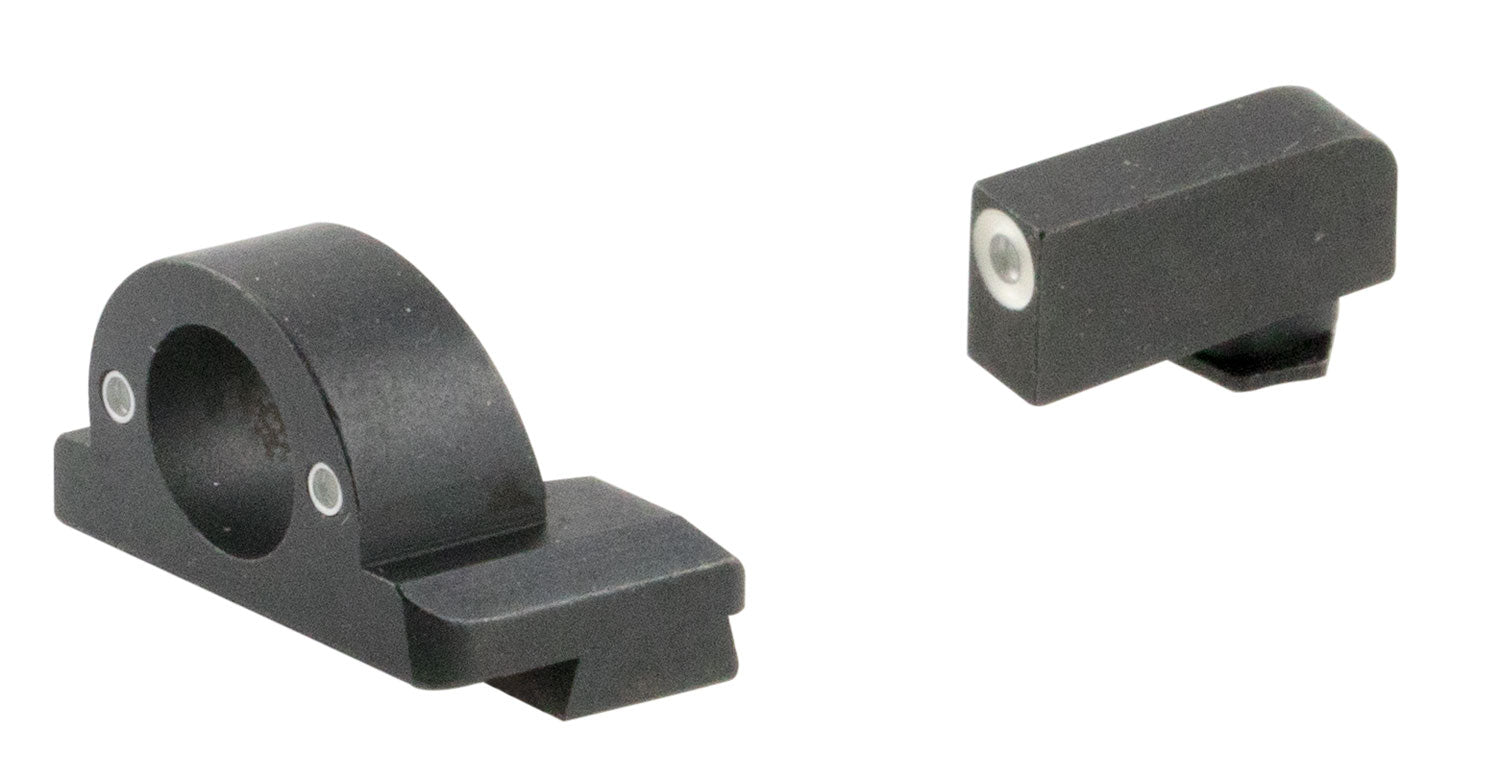 AmeriGlo GL5125 Ghost Ring Sight Set for Glock  Green Tritium White Outline Front Sight-Green Tritium Rear Sight