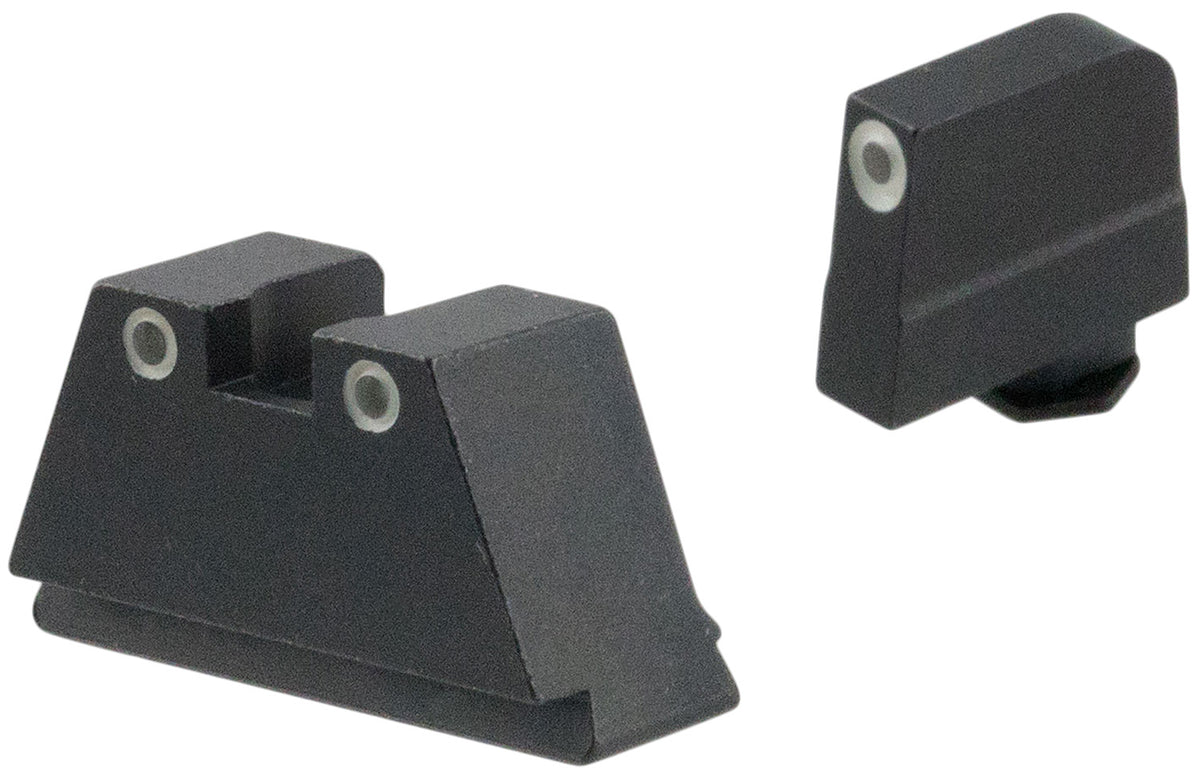 AmeriGlo GL349 Optic Compatible Sight Set for Glock  3XL Tall Green Tritium White Outline Front Sight-Green Tritium Whit