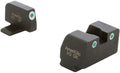 AmeriGlo XD181 Optic Compatible Sight Set for Springfield Armory XD  Green Tritium White Outline Front Sight-Green Triti