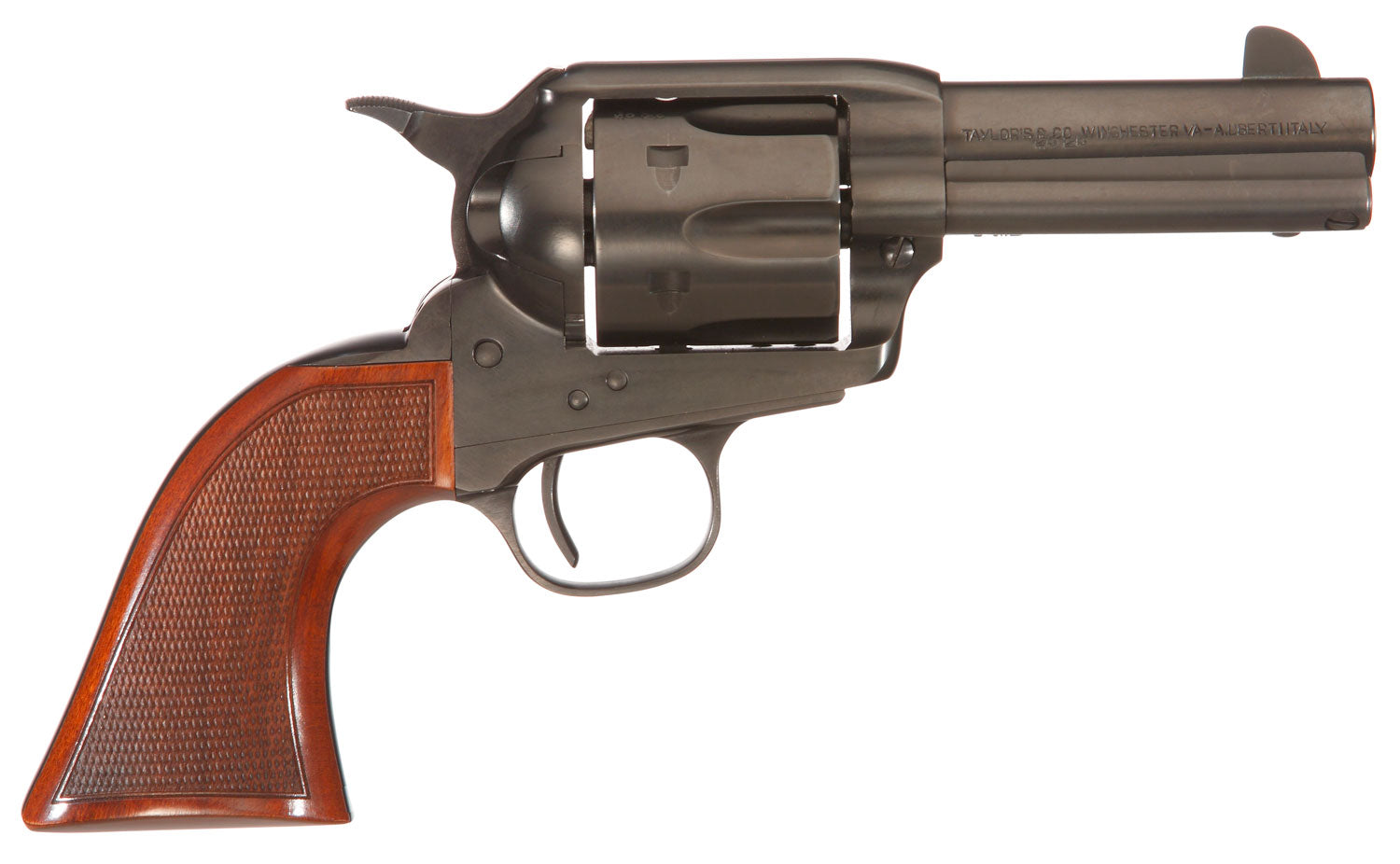 Taylors & Company 550884DE Runnin Iron Black Rock 45 Colt (LC) Caliber with 3.50" Barrel, 6rd Capacity Cylinder, Overall