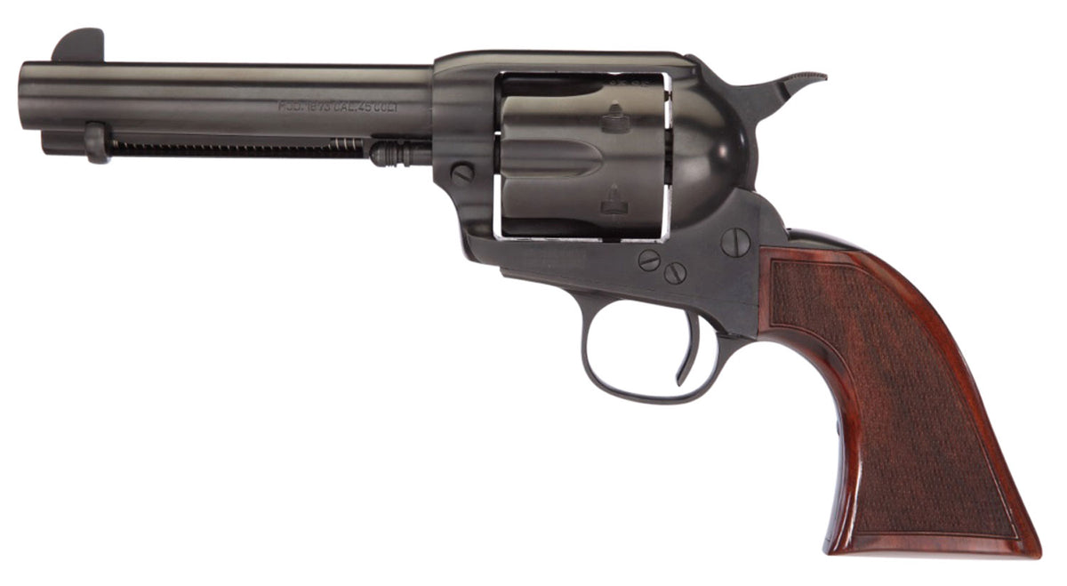 Taylors & Company 550885DE Runnin Iron Black Rock 45 Colt (LC) Caliber with 4.75" Barrel, 6rd Capacity Cylinder, Overall