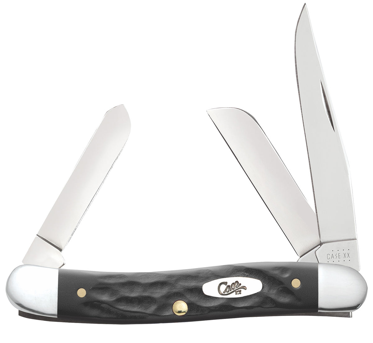 Case 18222 Stockman  Medium Folding, 2.57"/1.88"/1.71" Clip Point/Sheepsfoot/Spey Plain Mirror Polished Tru-Sharp SS Bla