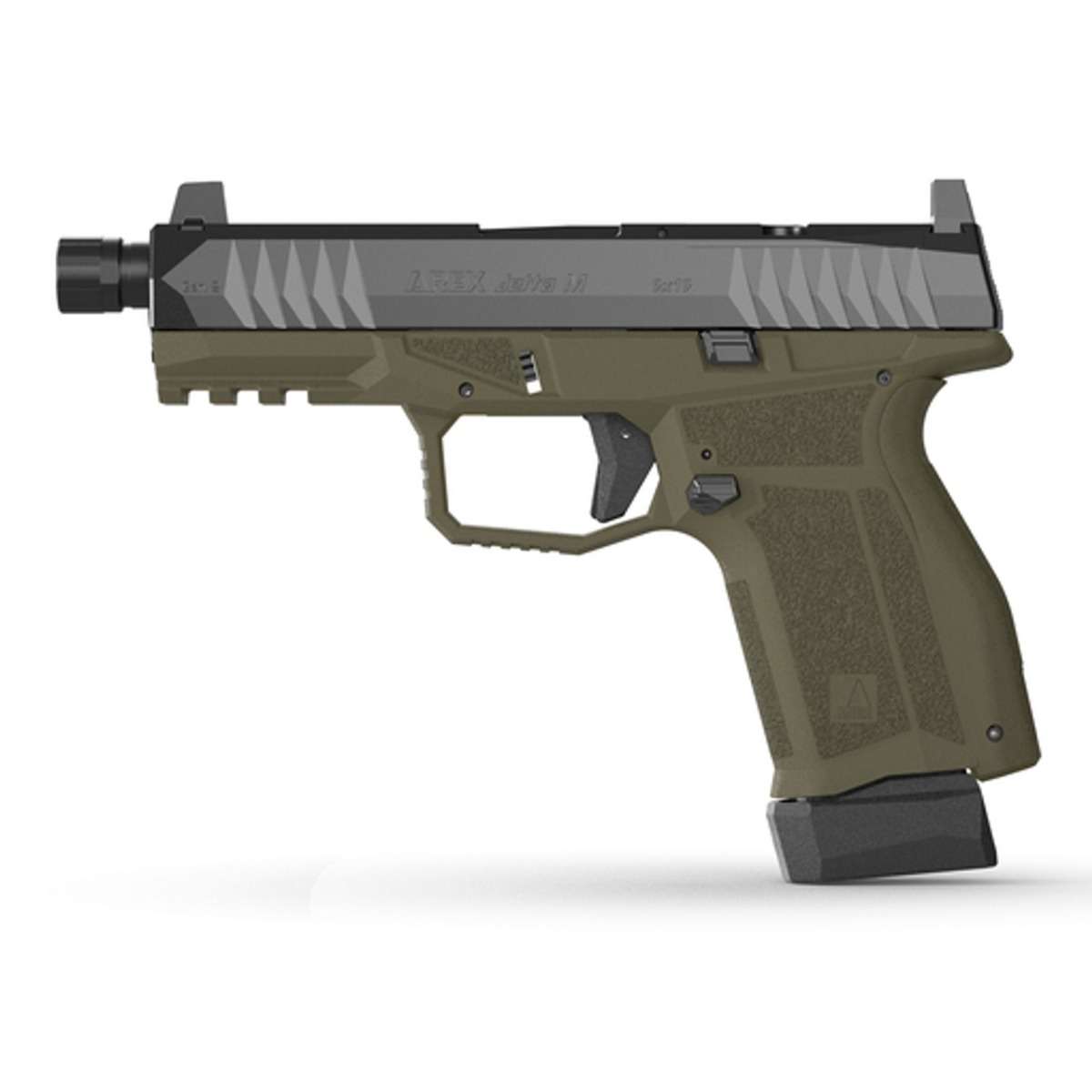 AREX DELTA M TACTICAL HGA 9MM 4.6IN BBL OD GREEN OPTIC READY 1-15RD & 1-7RD PLATE KIT INCLUDED