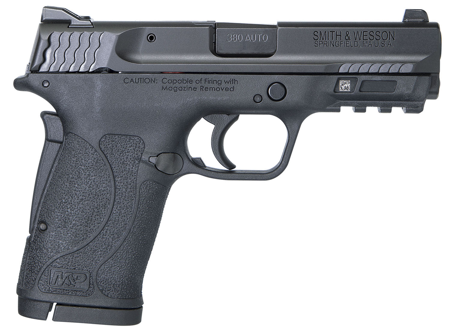Smith & Wesson 180023 M&P Shield EZ 380 ACP 8+1 3.67" Barrel, Black Polymer Frame With Picatinny Acc. Rail, Black Armorn
