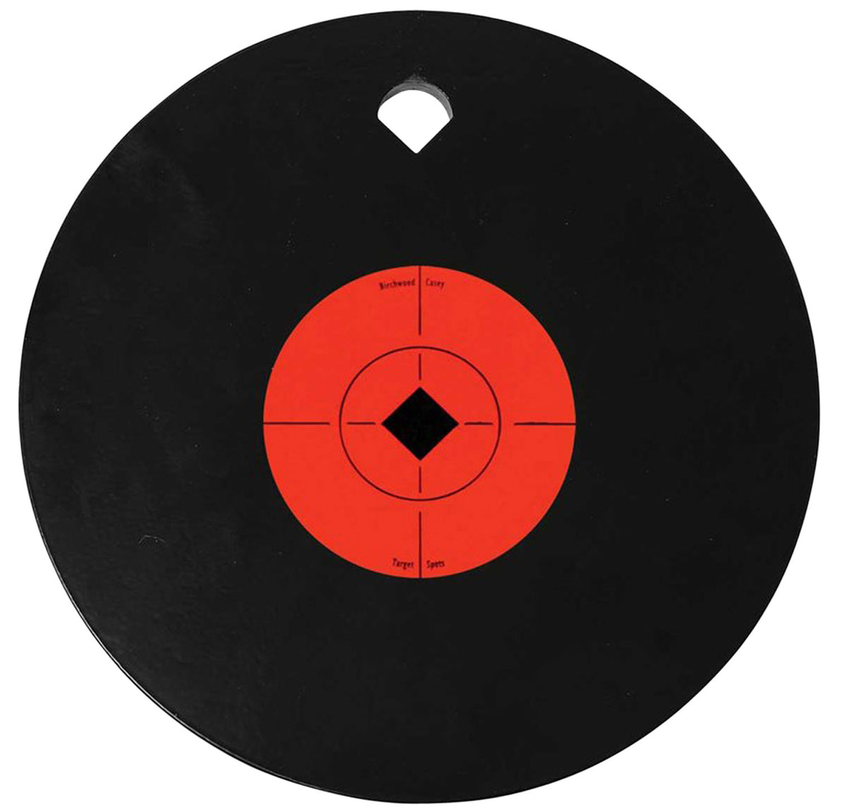Birchwood Casey 47603 World of Targets Single Hole 8" Pistol/Rifle Black/Orange AR500 Steel Circle w/Crosshair & Diamond