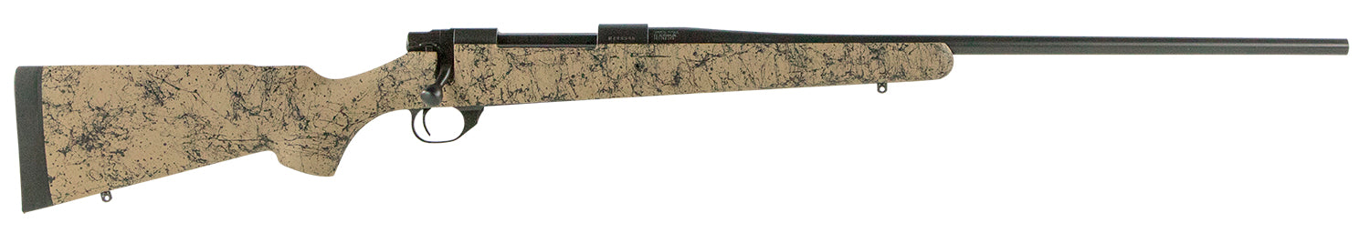 Howa HHS63702 M1500 HS Precision 7mm Rem Mag 3+1 24" Barrel, Black Metal Finish & Tan Black Webbed Fixed HS Precision St