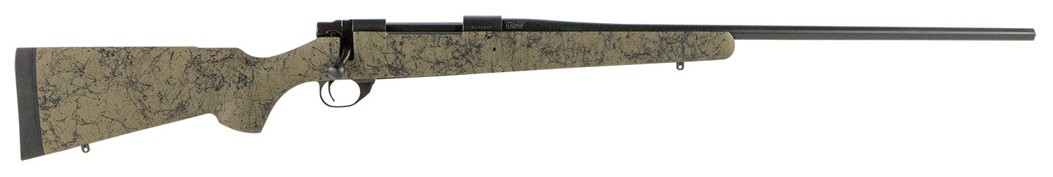 Howa HHS63703 M1500 HS Precision 7mm Rem Mag 3+1 24" Barrel, Black Metal Finish, Green Black Webbed Fixed HS Precision S