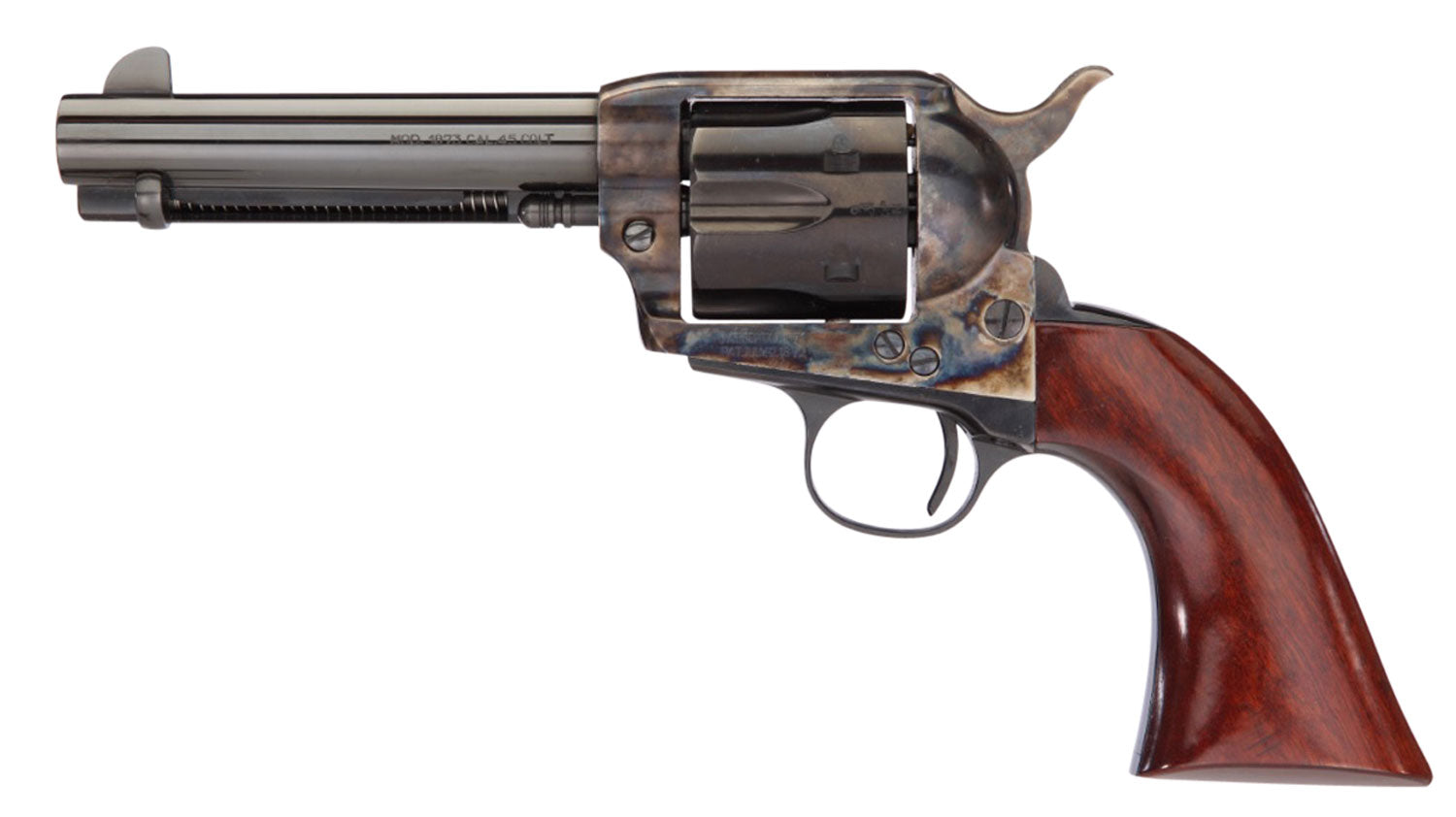 Taylors & Company 555148DE 1873 Cattleman Gunfighter 357 Mag 6rd 4.75" Blued Cylinder & Barrel Color Case Hardened Steel