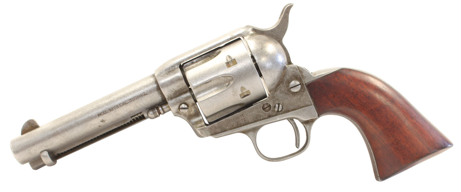 Taylors & Company 555136 1873 Cattleman 357 Mag Caliber with 4.75" Barrel, 6rd Capacity Cylinder, Overall Antique Finish
