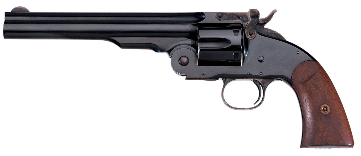 Taylors & Company 550677 Second Model Schofield 38 Special Caliber with 7" Barrel, 6rd Capacity Cylinder, Overall Blued 