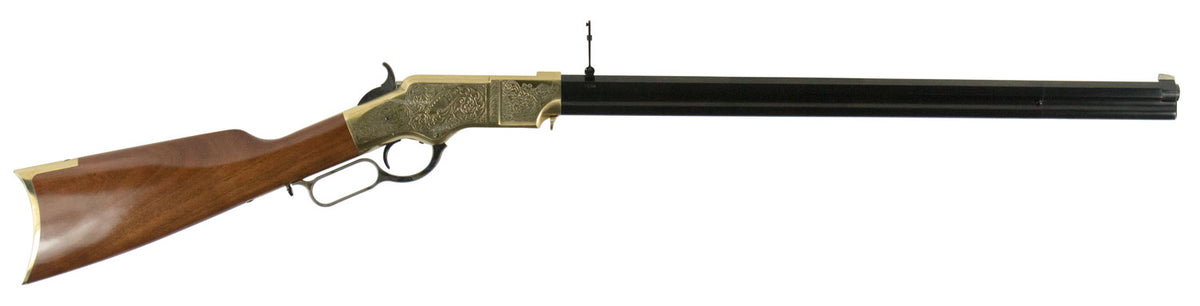 Taylors & Company 550296 1860 Brass Engraved 44-40 Win 13+1 24.25" Blued Octagon Barrel, Brass Engraved/ Brass Receiver,