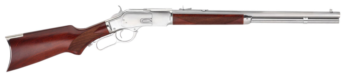 Taylors & Company 550247 1873  357 Mag Caliber with 10+1 Capacity, 20" Barrel, Silver Metal Finish & Walnut Fixed Pistol