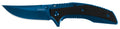 Kershaw 8320 Outright  3" Folding Trailing Point Plain Blue PVD 8Cr13MoV SS Blade Black/Blue G10/SS Handle Includes Pock