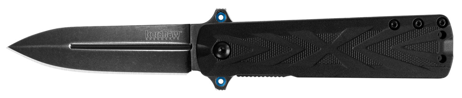 Kershaw 3960 Barstow  3" Folding Spear Point Plain Black Oxide Blackwash 8Cr13MoV SS Blade Black Glass-Filled Nylon Hand