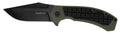 Kershaw 8760 Faultline  3" Folding Drop Point Plain Black Oxide 8Cr13MoV SS Blade Black/OD Green Glass-Filled Nylon Hand