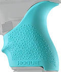 Hogue 18204 HandAll Beavertail Grip Sleeve Compatible w/Glock 42/43 Textured Aqua Blue Rubber