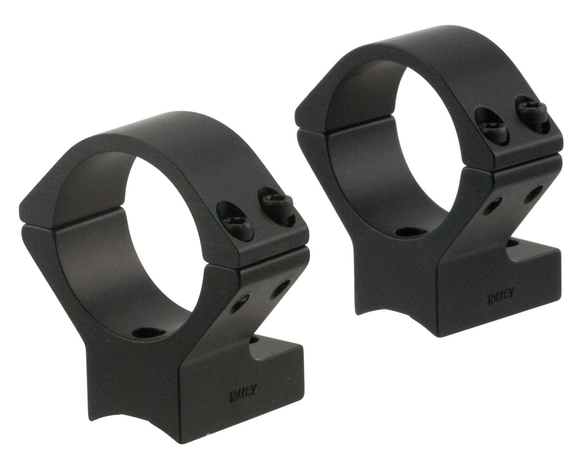 Talley 950725 Scope Mount/Ring Combo  Black Anodized 1" Tube Savage Round Receiver with AccuTrigger (110 Series/A17/A22)