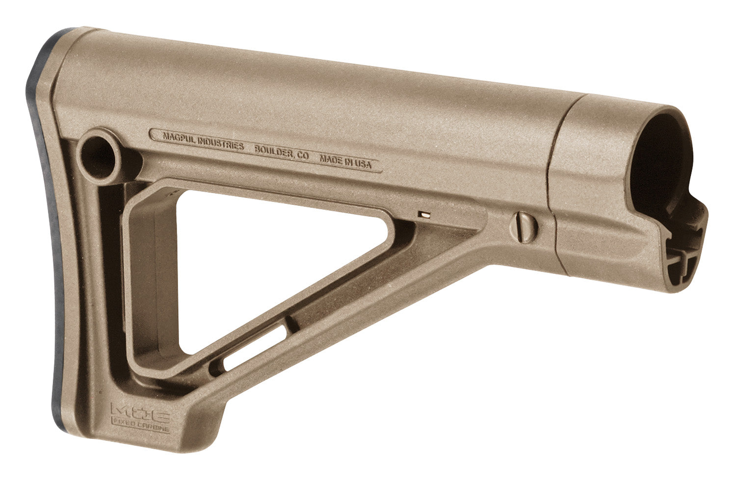 Magpul MAG480-FDE MOE Carbine Stock Fixed Flat Dark Earth Synthetic for AR-15, M16, M4 with Mil-Spec Tubes (Tube Not Inc
