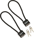 SnapSafe 75281 Lock Box Cable Lock with Padlock Steel PVC-Covered Black 2 Pack