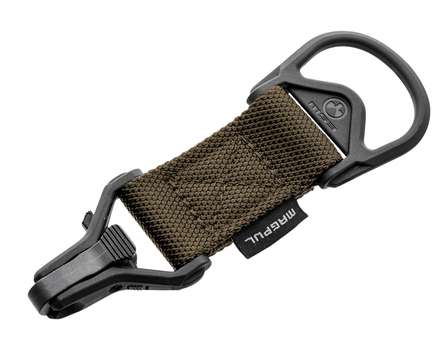 Magpul MAG516-COY MS1/MS3 Sling Adapter made of Steel with Coyote Melonite Finish, Polymer Hardware, Nylon 1.25" Webbing