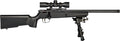 Savage Arms 13824 Rascal Target XP Youth 22 LR 1rd 16.13" Black Satin Heavy Threaded Barrel, Satin Black Drilled & Tappe