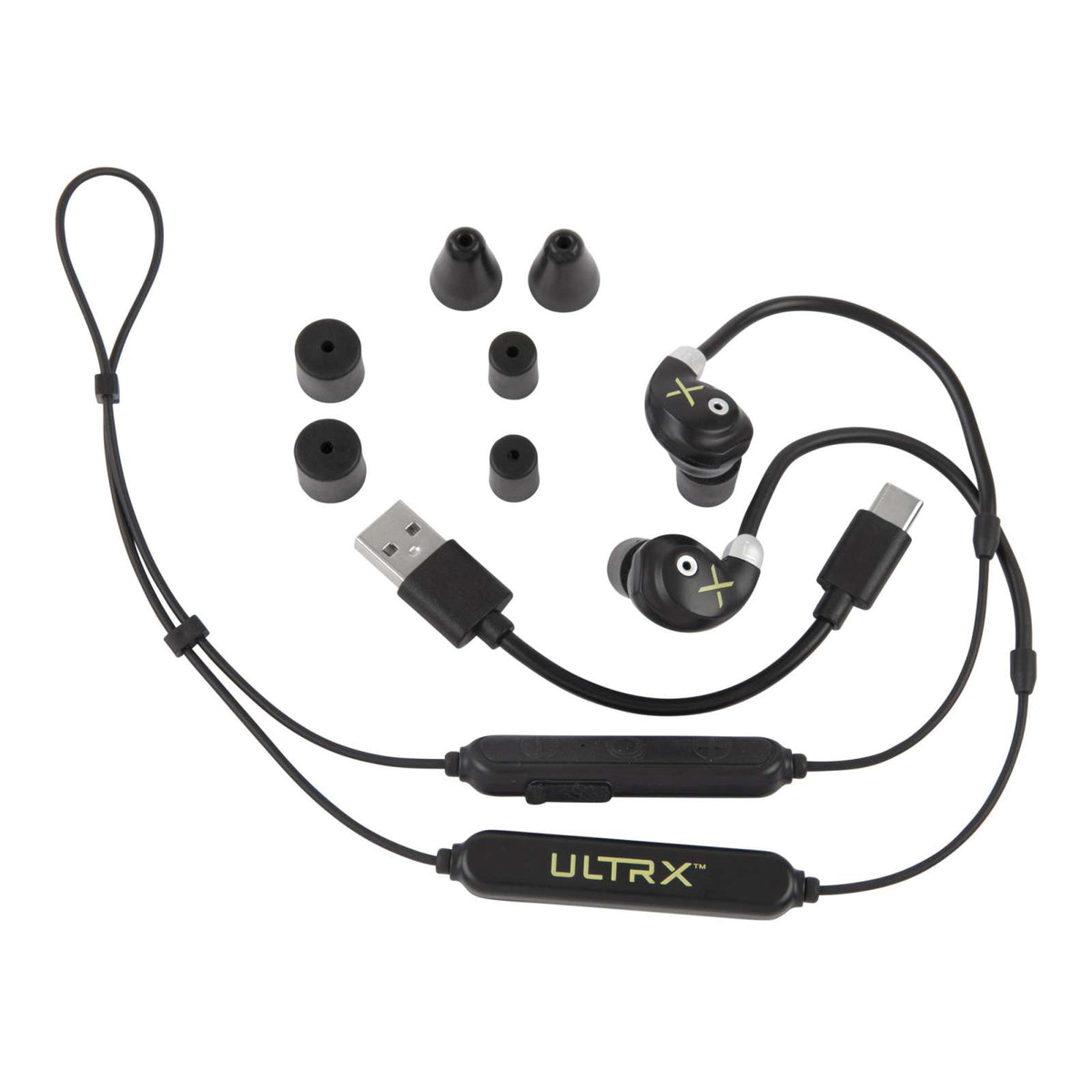 ALLEN ULTRX BIONIC FUSE BLUETOOTH AROUND THE NECK EARBUDS - BLACK (6/CASE)