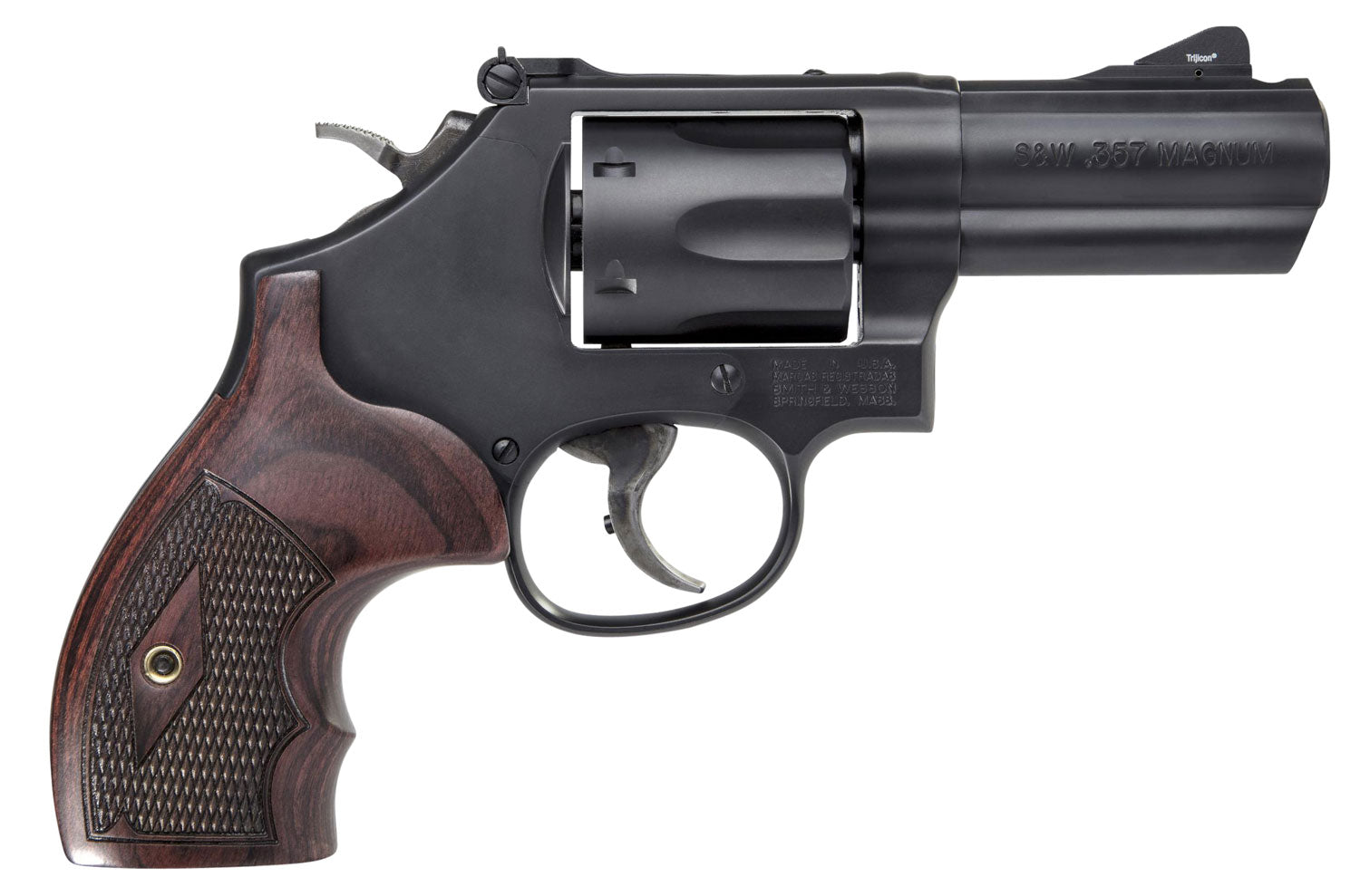 Smith & Wesson 12039 PC Model 19 Carry Comp K-Frame 357 Mag 38 S&W Spl +P 6 Shot 3" Black PowerPort Vented Barrel Black 