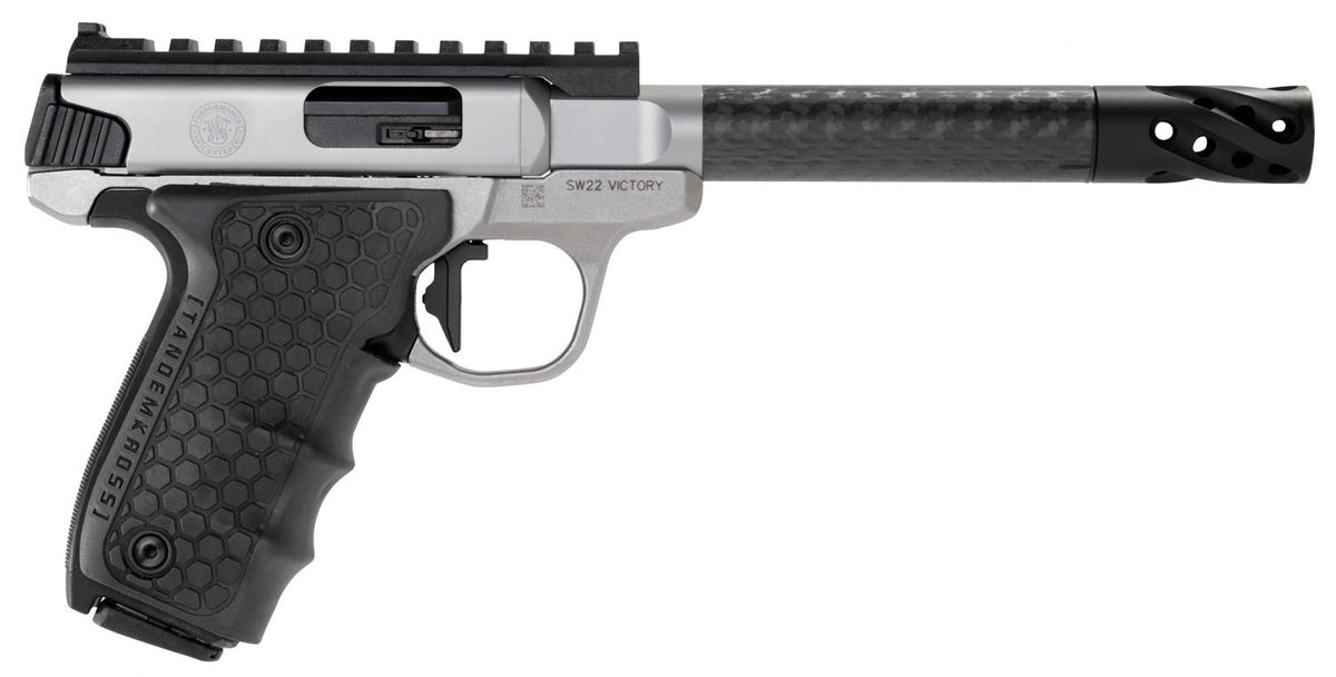 Smith & Wesson 12080 Performance Center Victory Target 22 LR 6" CF MB 10+1 Stainless Steel Tandemkross Black HiveGrip wi