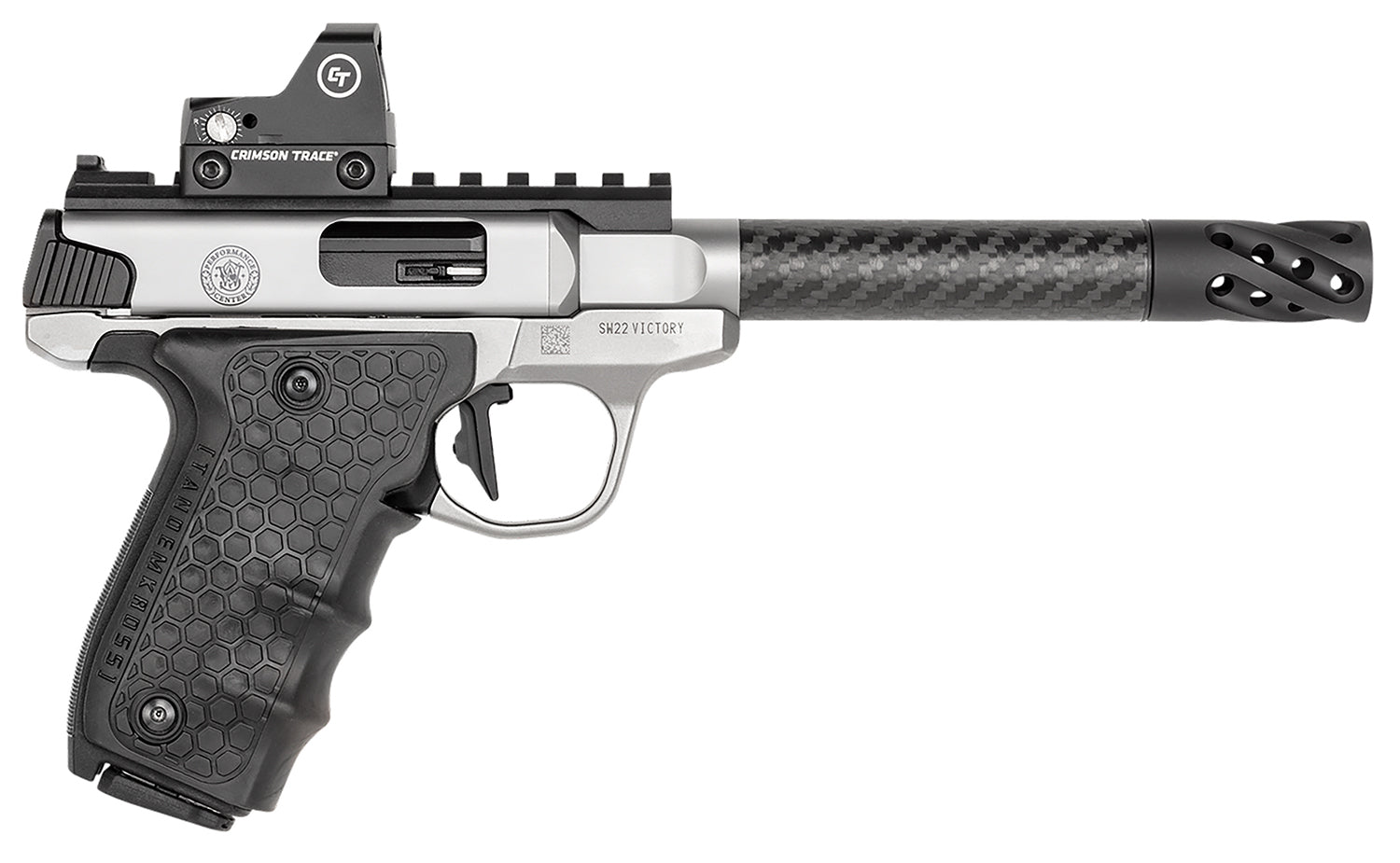 Smith & Wesson 12081 Performance Center Victory Target 22 LR 6" CF MB 10+1 Stainless Steel Tandemkross Black HiveGrip wi
