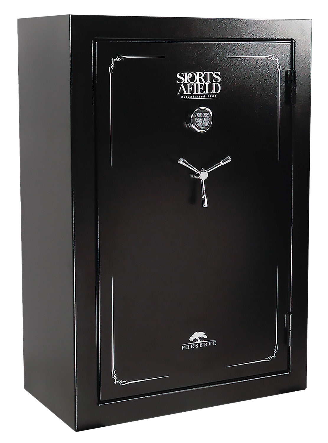 Sports Afield SECSA5940P Preserve SA5940P Keypad/Key Entry Black Textured Steel Holds 40 + 8 59" H x 40" W x 22" D Firep