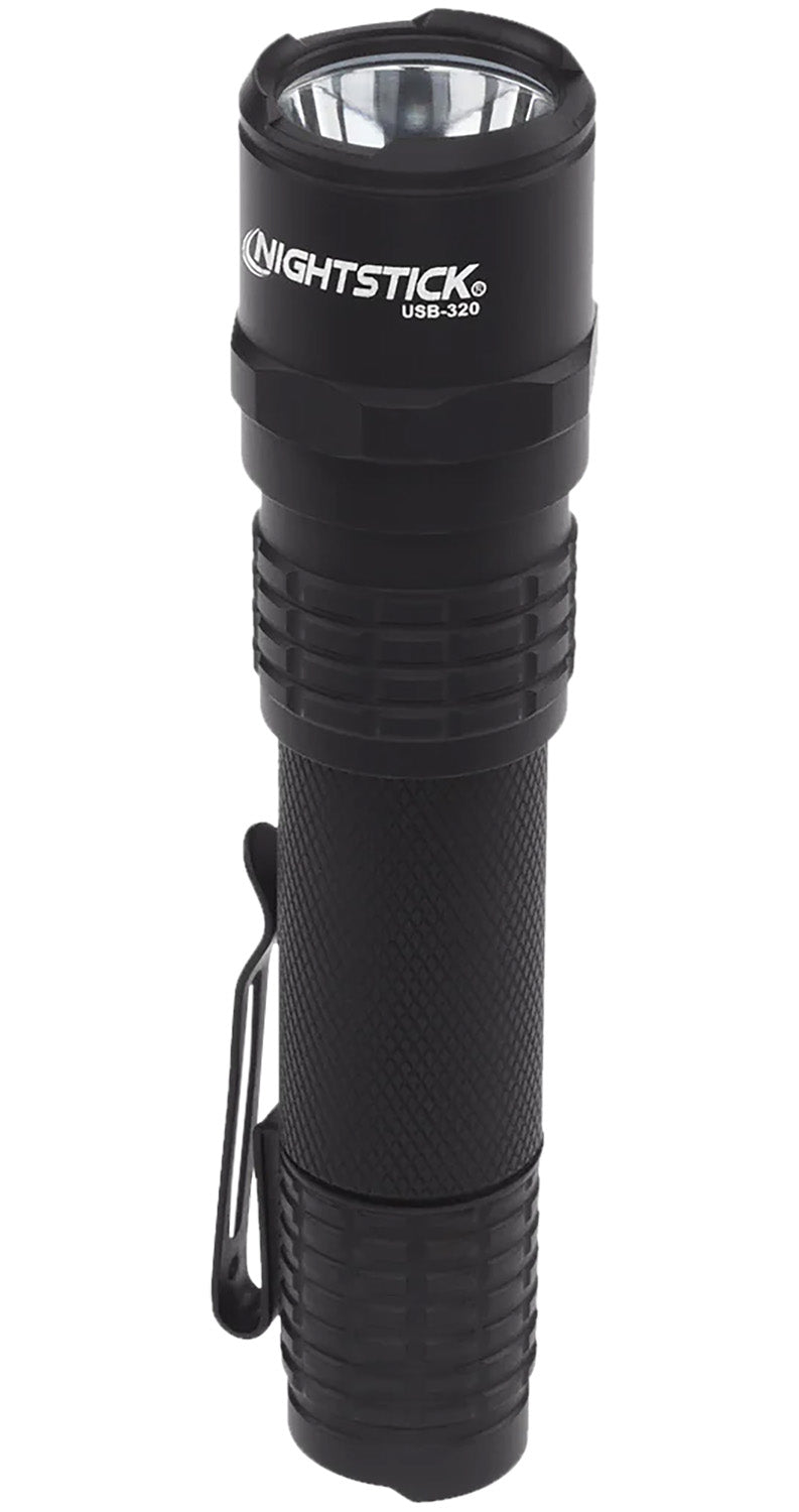 Nightstick USB320 USB Rechargeable EDC Flashlight  Black Anodized 320 Lumens White LED