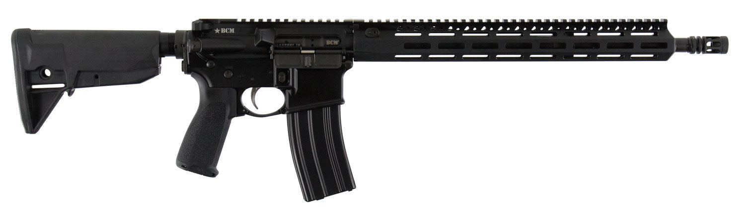 BCM 750750 RECCE-16 MCMR 223 Rem,5.56x45mm NATO 16" 30+1 Black Hard Coat Anodized, Manganese Phosphate, 6 Position Stock