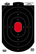 Birchwood Casey 35601 Dirty Bird  Silhouette Tagboard Hanging Pistol 12" x 18" Black/Red White Impact Splatter 100 Per P