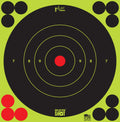 Pro-Shot 6BGREEN12PK SplatterShot  Self-Adhesive Paper Black/Green 6" Bullseye 12 Pack