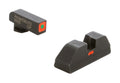 AmeriGlo GL616 CAP Sight Set for Glock  Green Tritium Orange Outline Front Sight Orange-Bar Rear Sight