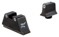 Trijicon 600689 Suppressor/Optic Height Sights  Green/Tritium White Outline Front Sight-Green/Tritium White Outline Rear