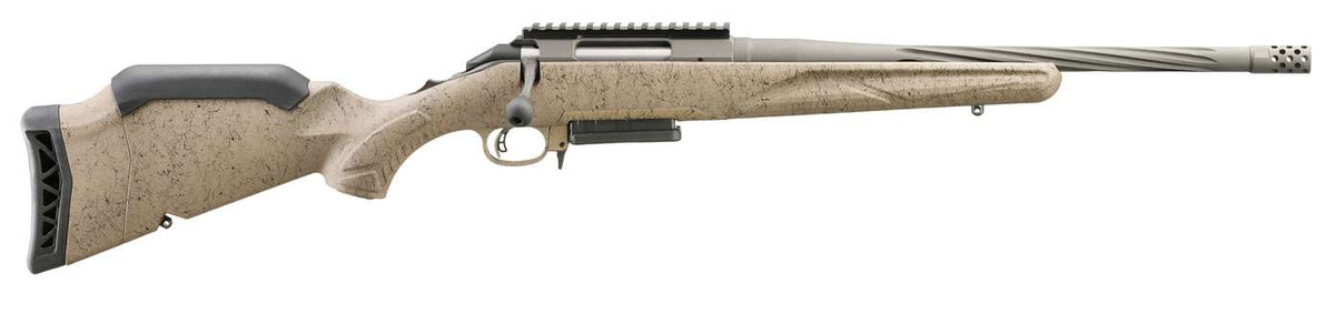 RUGER AMERICAN G2 RANCH 6.5 CM 16.1" SPIRAL FLTD T.B. FDE SPLTR 3RD