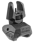 FAB Defense FXFBS Front Back-Up Sight  for AR-15/ M16/ M4 Low Folded Profile Spring-Locked Deployment Black Polymer & Me