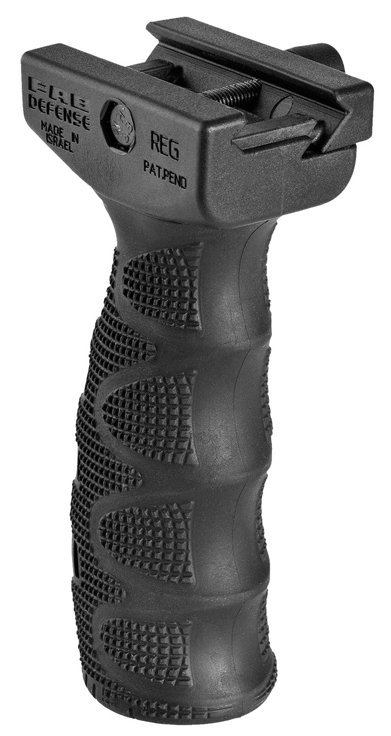 FAB Defense FXREGB REG Ergonomic Rubberized Tactical Foregrip w/Waterproof Storage Compartment Black Latex & Reinforced 