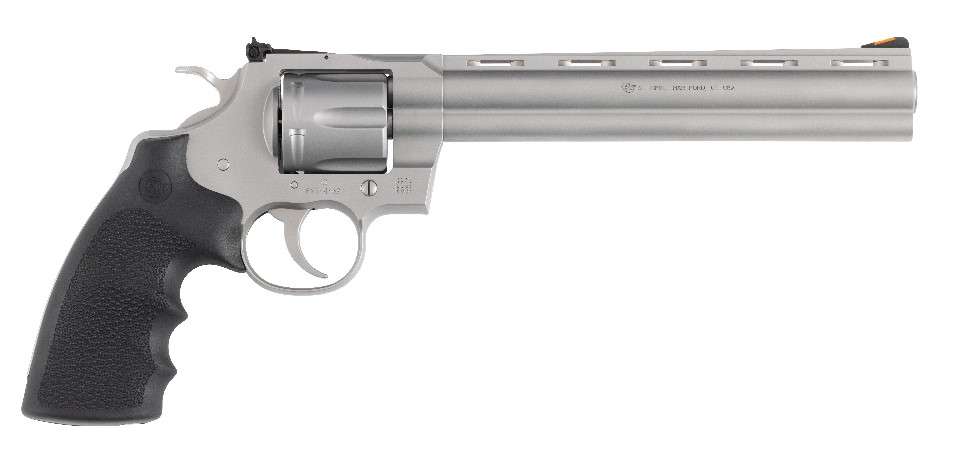 dCOLT PYTHON MATTE STAINLESS REVOLVER 357 MAG 8" 6 RD