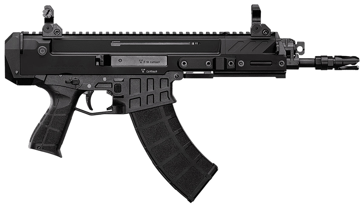 CZ-USA 91450 Bren 2 MS  5.56x45mm NATO 30+1 8.26" Black Cold Hammer Forged Barrel & Frame, Black Stippled Polymer Grips 