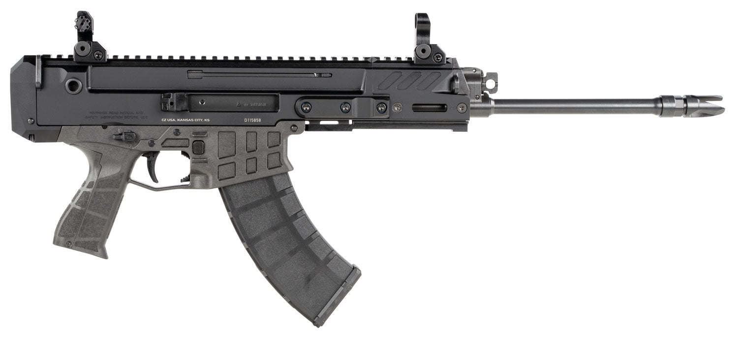 CZ-USA 91462 Bren 2 MS  7.62x39mm 30+1 14.17" Black Steel Barrel, Black Aluminum Receiver w/Picatinny Rail, Carbon Fiber
