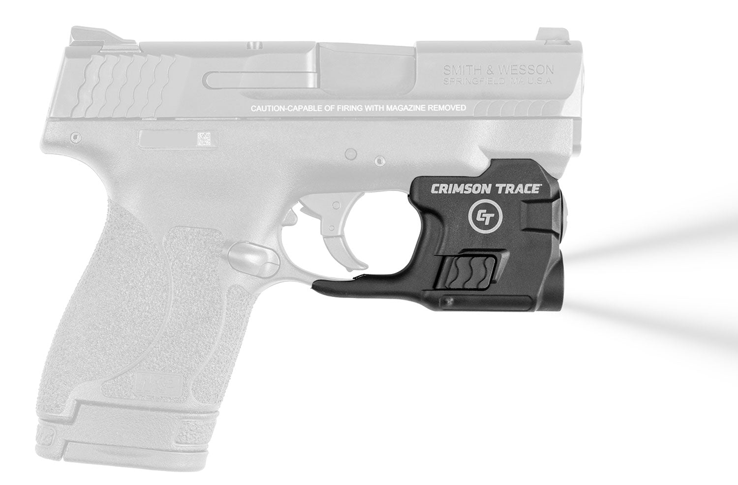 Crimson Trace 0182501 Lightguard  Polymer S&W M&P Shield/Shield Plus/M2.0 Shield, 110 Lumens White LED, Trigger Guard Mo