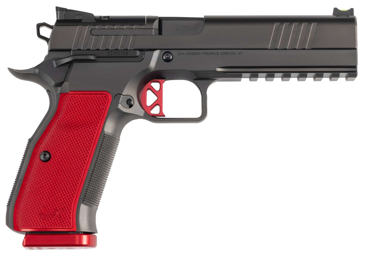 DAN WESSON DWX OPTIC READY 9MM PISTOL BLACK DLC/RED, 19RD
