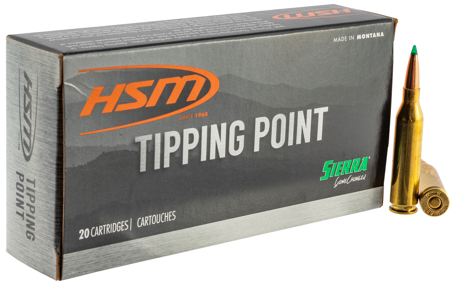 HSM 65CREEDMOOR4N Tipping Point  6.5 Creedmoor 130 gr Sierra GameChanger 20 Per Box/ 25 Case