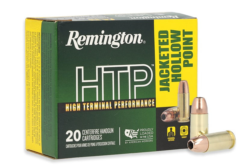 Remington Ammunition 28288 HTP  9mmLuger 115gr Jacketed Hollow Point 20 Per Box/25 Case