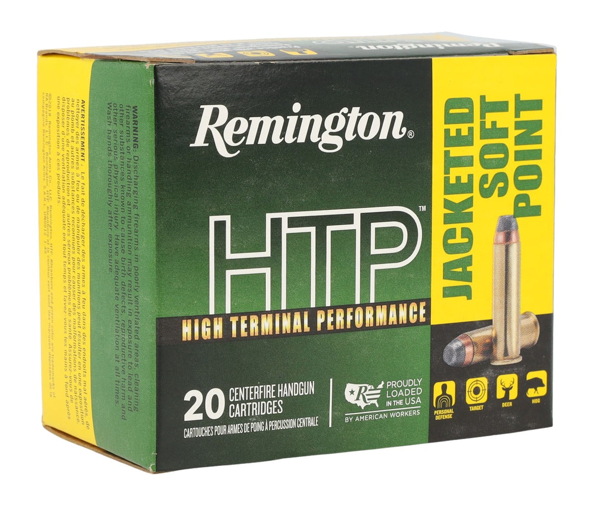 Remington Ammunition 22233 HTP  357Mag 158gr Jacketed Soft Point 20 Per Box/25 Case
